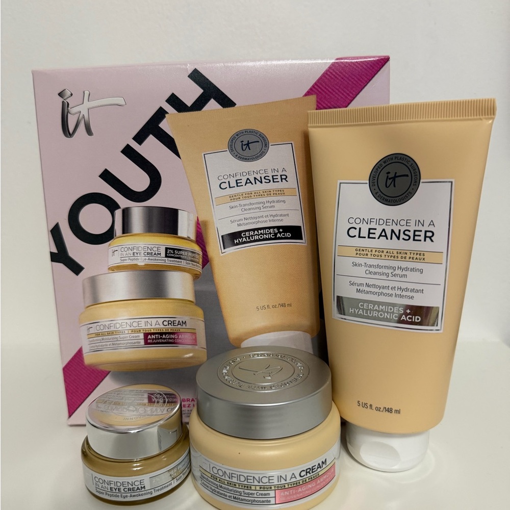 IT Cosmetics CONFIDENCE HYDRATION ANTI-AGING SKINCARE SET $140 Value - FULL SIZE